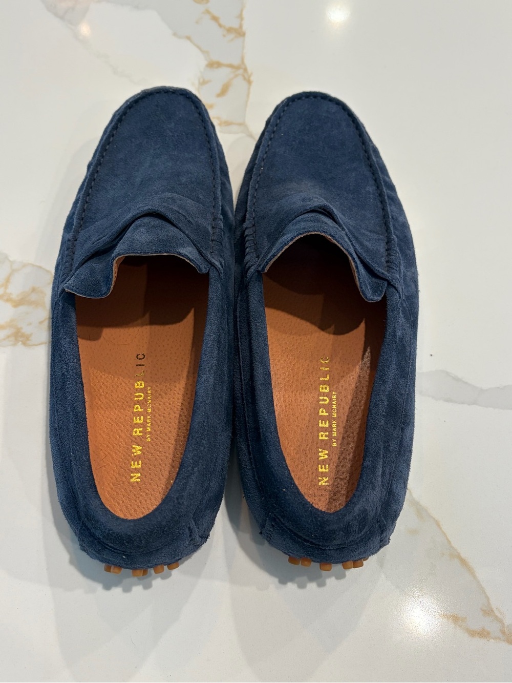NWOT New Republic Men's Suede Slip-On Loafers in Navy